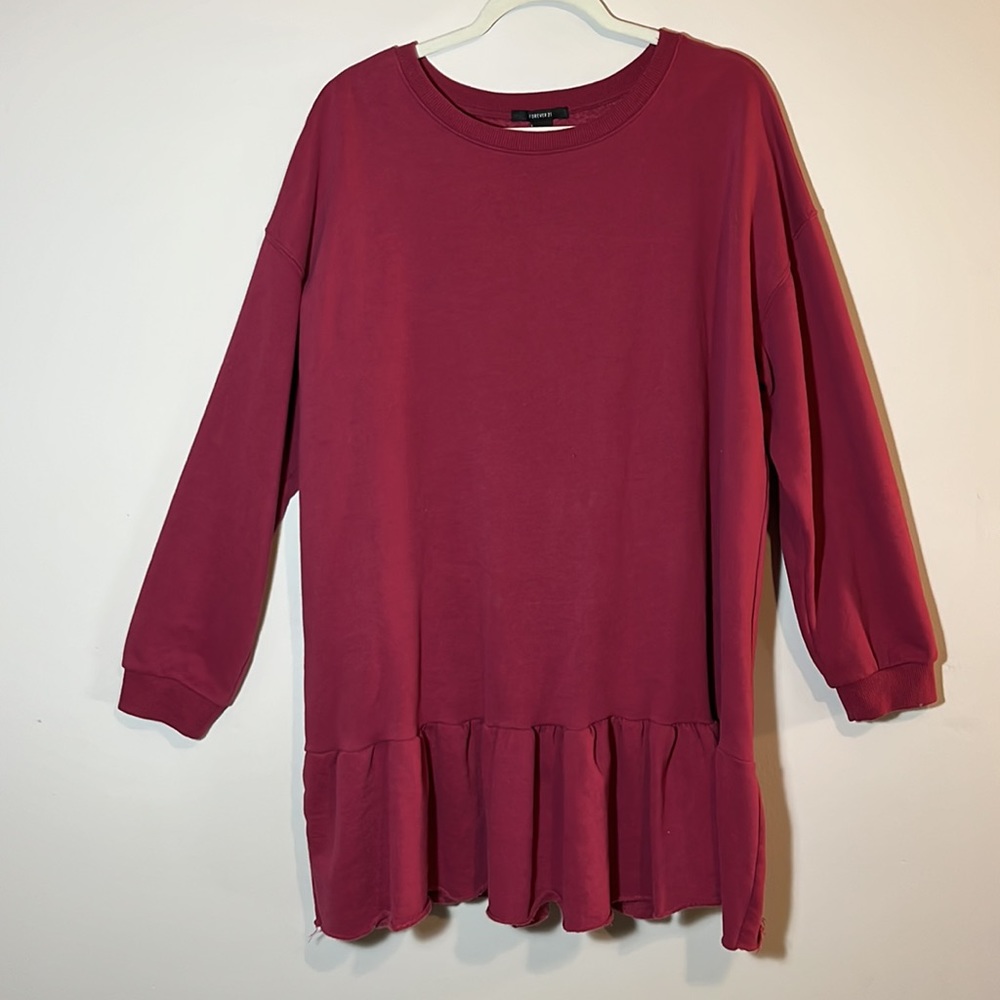 Forever 21 Drop Waist Sweat Shirt Dress-Tunic